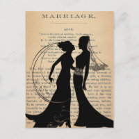 Vintage Liebe & Ehe Lesbischer Hochzeitskollege