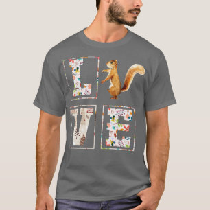 Vintage Liebe Eichhörnchen T-Shirt