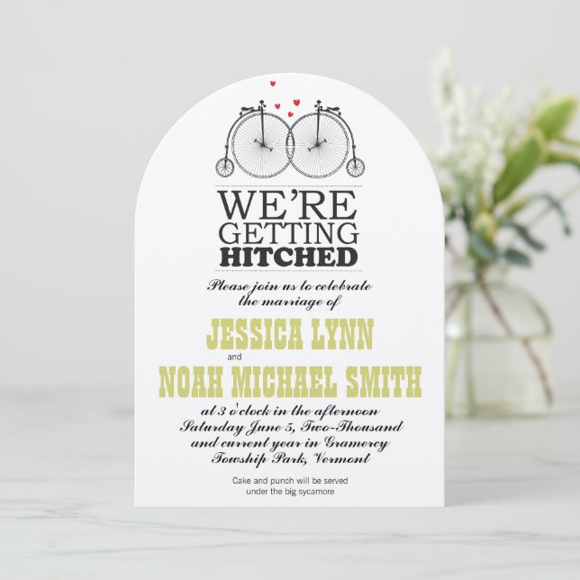 Vintage Liebe Einladung (Stehend Vorderseite)