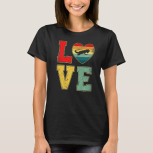 Vintage Liebe Iguana Retro 70er 80er Herzfarm Anim T-Shirt
