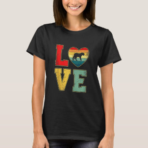 Vintage Liebe Jaguar Retro 70er 80er Herzfarm Anim T-Shirt