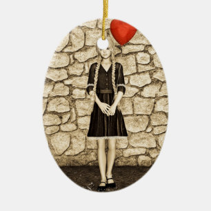 Vintage Liebe Keramik Ornament