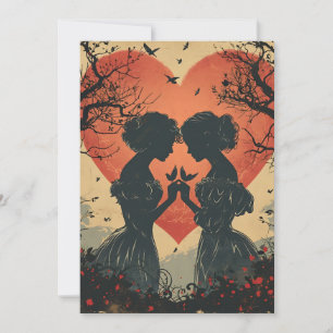 Vintage-Liebe LGBTQ Valentinstag Feiertagskarte
