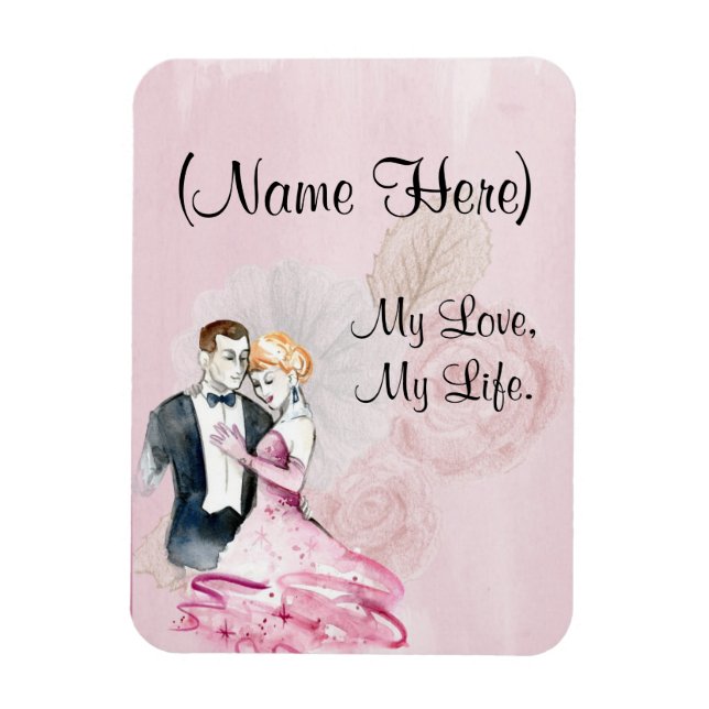 Vintage Liebe Magnet (Vertikal)