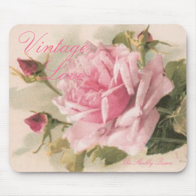 Vintage Liebe ~ Mausunterlage Mousepad (Vorne)