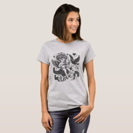 Vintage Liebe mit Taubengrau T-Shirt