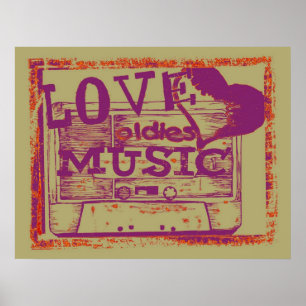 Vintage Liebe - Musikplakat Poster
