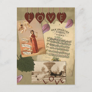 Vintage Liebe Postkarte