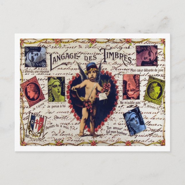 VINTAGE LIEBE Postkarte (Vorderseite)