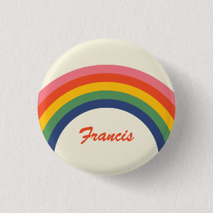 Vintage Liebe Regenbogenname Button