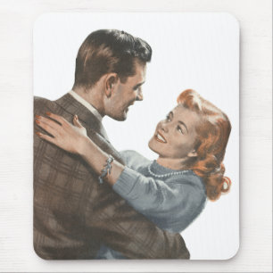 Vintage Liebe Romance Newlyweds sollen wir tanzen? Mousepad