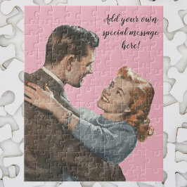 Vintage Liebe Romance Newlyweds sollen wir tanzen? Puzzle