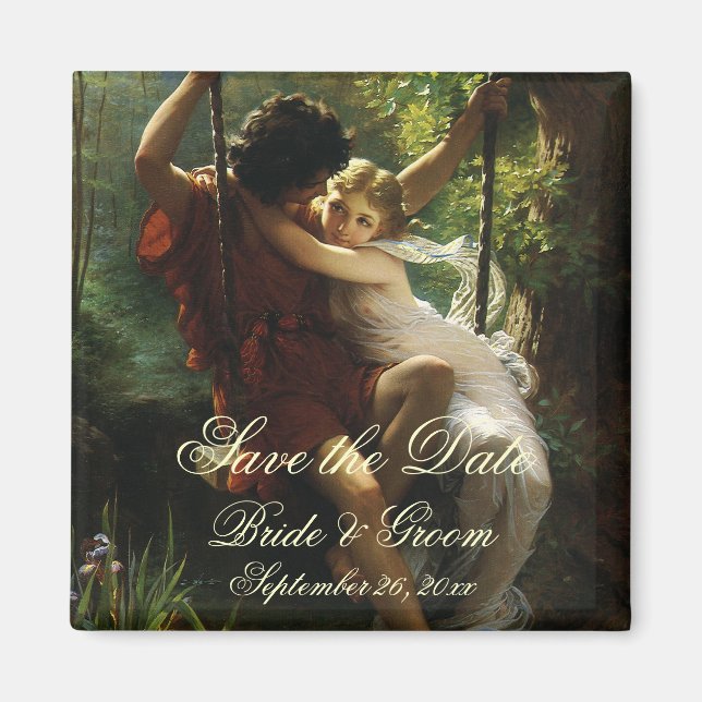 Vintage Liebe, Romantik, Magnet (Vorne)