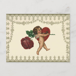 Vintage Liebe, Romantik, Romantik, Save the Date Ankündigungspostkarte