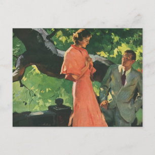 Vintage Liebe, Romantik, Romantik, Save the Date Ankündigungspostkarte