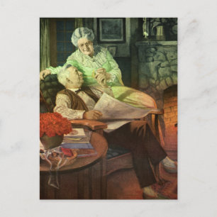 Vintage Liebe, Romantik, Romantik, Save the Date Ankündigungspostkarte