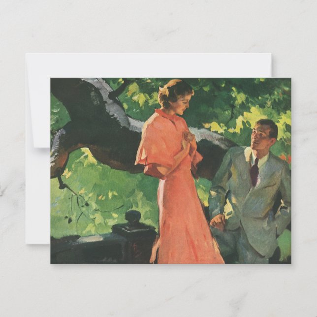 Vintage Liebe, Romantik, Romantik, Save the Date Einladung (Vorderseite)