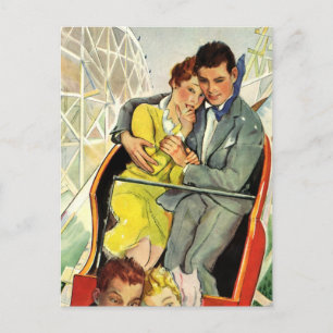 Vintage Liebe, Romantik, Romantisch, Termin vormer Ankündigungspostkarte