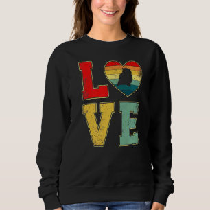 Vintage Liebe Schale Retro 70er 80er Herzzüchter T Sweatshirt