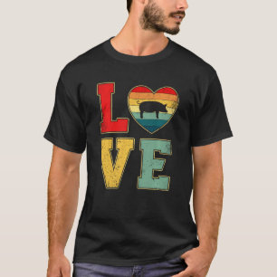Vintage Liebe Schweinefleisch Retro 70er 80er Farm T-Shirt