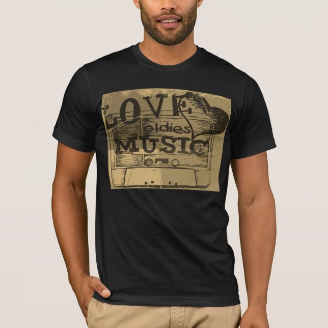Vintage Liebe spielt Musik 3 T - Shirt (Vorderseite)