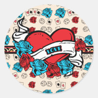 Vintage Liebe, Tattoo Stickers