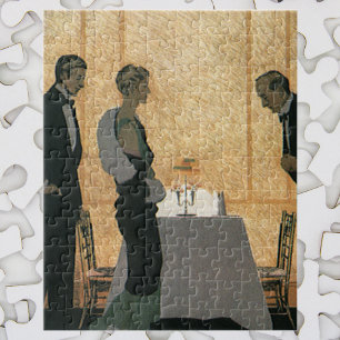 Vintage Liebe und Romantik, elegantes Abendessen Puzzle