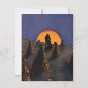 Vintage Liebe und Romantik, Ernte Mond Kuss
