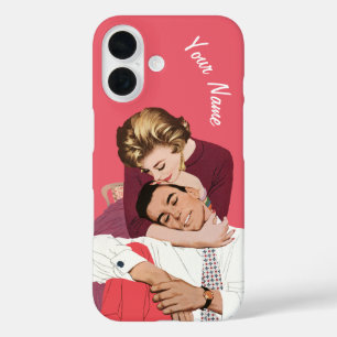 Vintage Liebe und Romantik, Frischvermählte in Ros iPhone 16 Hülle