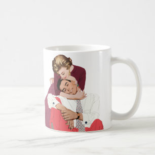 Vintage Liebe und Romantik, Frischvermählte in Ros Tasse