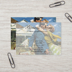 Vintage Liebe und Romantik Frischvermählte kaufen Visitenkarte