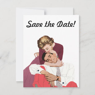 Vintage Liebe und Romantik, Frischvermählte Termin Save The Date