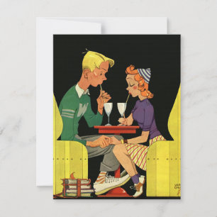 Vintage Liebe und Romantik, Malt-Shop-Einladung Einladung