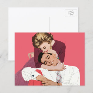 Vintage Liebe und Romantik, Neuerscheinungen in Ro Postkarte