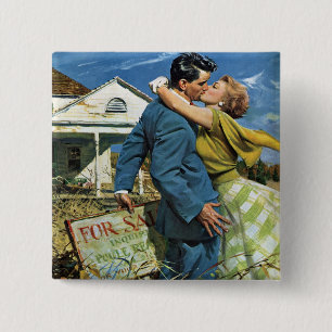 Vintage Liebe und Romantik Neugierige kaufen erste Button
