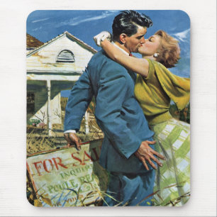 Vintage Liebe und Romantik Neugierige kaufen erste Mousepad