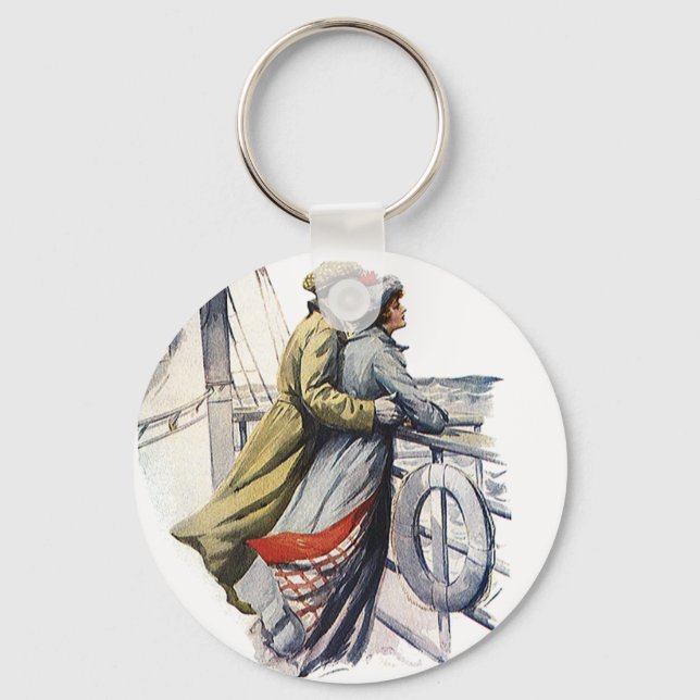 Vintage Liebe und Romantik, Neuheiten auf Kreuzfah Schlüsselanhänger (Vorderseite)