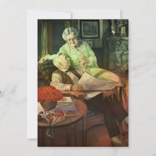 Vintage Liebe und Romantik, Party zum 50. Jubiläum Einladung