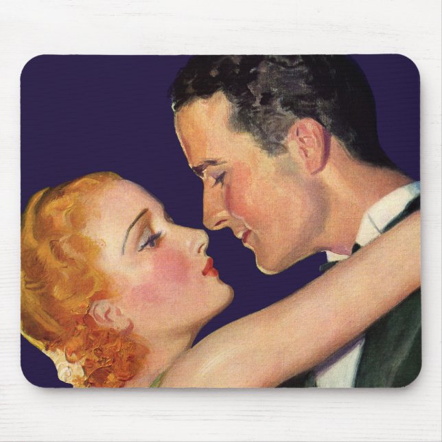 Vintage Liebe und Romantik, Retro Hollywood-Filme Mousepad (Vorne)