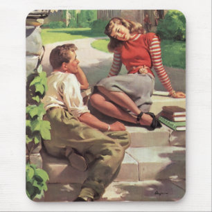 Vintage Liebe und Romantik, Schul-Schwarm Mousepad
