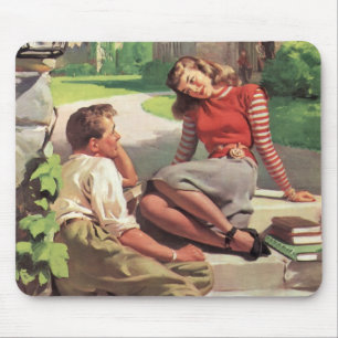 Vintage Liebe und Romantik, Schulliebe Mousepad