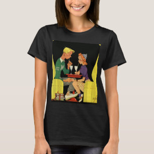Vintage Liebe und Romantik, Teenager im Soda Shop T-Shirt
