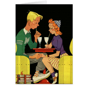 Vintage Liebe und Romantik, Teens im Soda Shop