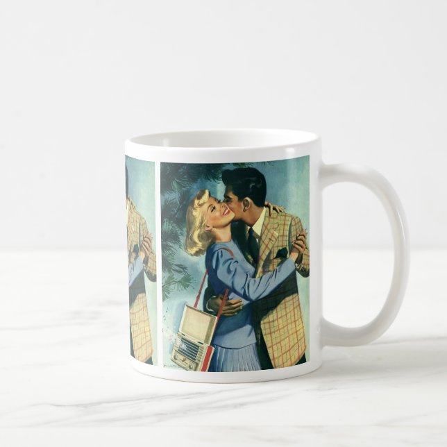 Vintage Liebe und Romantik, Weihnachts-Tanz Tasse (Rechts)