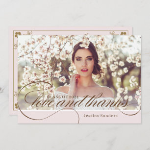 Vintage Liebe und vielen Dank an Foto. Dankeschön  Einladung