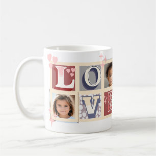 Vintage-LIEBE Valentinstag Benutzerdefinierte Foto Kaffeetasse