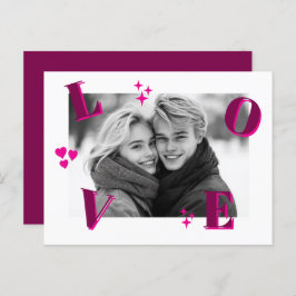 Vintage LIEBE Valentinstag Custom Fotos Postkarte