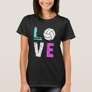 Vintage Liebe Volleyball Sport T-Shirt
