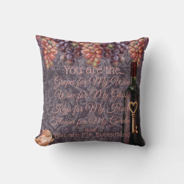 Vintage Liebe von Throw Kissen  (Vorderseite)