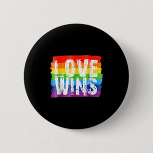 Vintage Liebe Win Rainbow Peace Signer Pride Lesbi Button